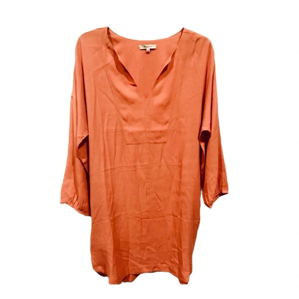 Madewell Du Jour Tunic Shirt Dress – Rosewood Pink | Size M - Picture 2 of 6